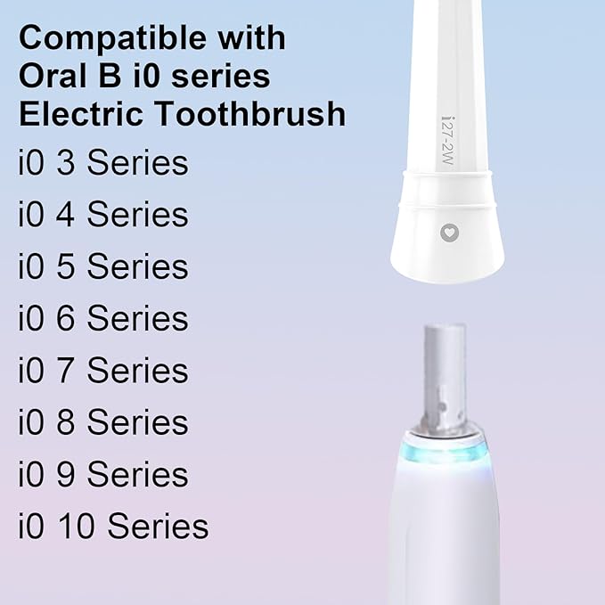 12pcs iO Replacement Heads Compatible with Oral B IO 2/3/4/5/6/7/8/9/10 Series Electric Toothbrush,Compatible with Oral B io Series Toothbrush Heads with Medium Bristles,White
