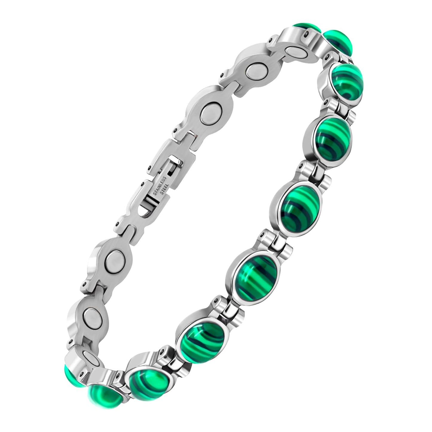 JEROOT magnetic bracelet for women men unisex, Stainless Steel