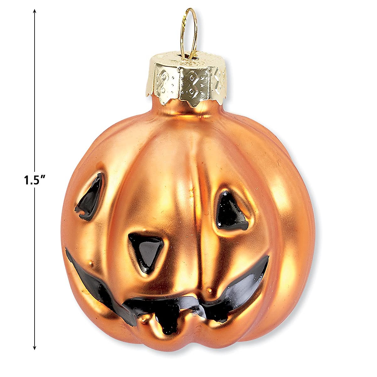 Lillian Vernon Glass Jack-o'-Lantern Halloween Ornaments - Set of 6, Holiday Home Décor