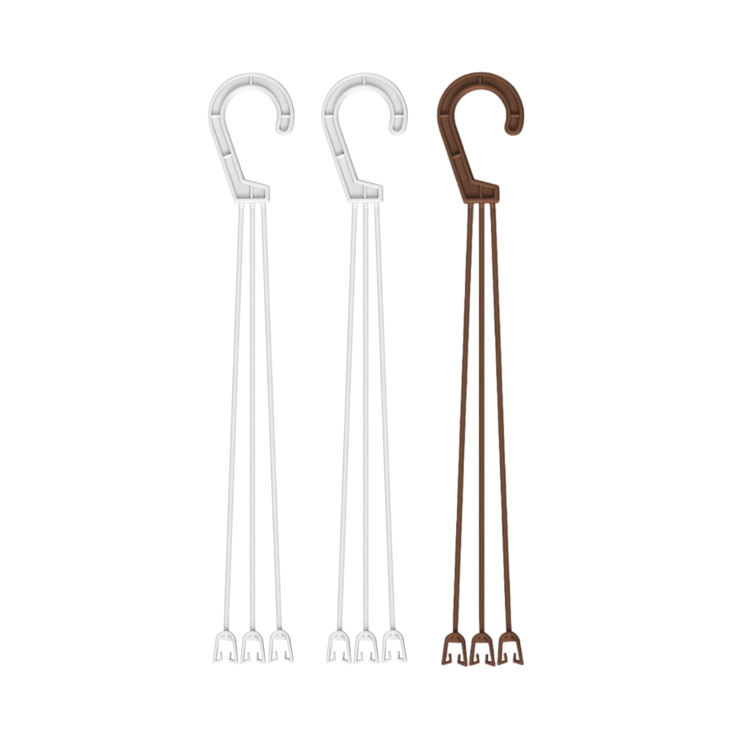 OFXDD Plant Hangers - Pack of 3 - Plastic Flower Basket Hanging - Decorative Plants Pots with Hook - Outdoor Planters Lantern Hanger