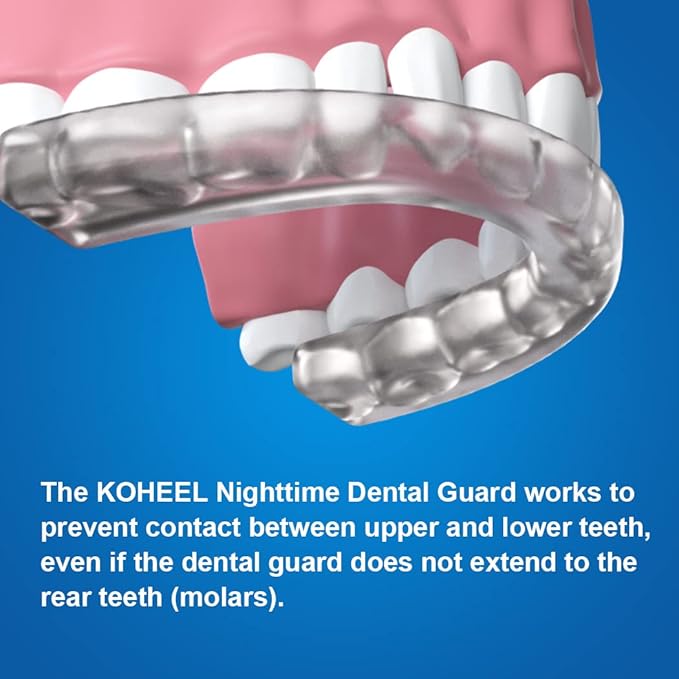 KOHEEL GS Moldable Mouth Guard for Teeth Grinding and Clenching, Night Guard for Bruxism Relief, 5 Count (Black, Large Size)