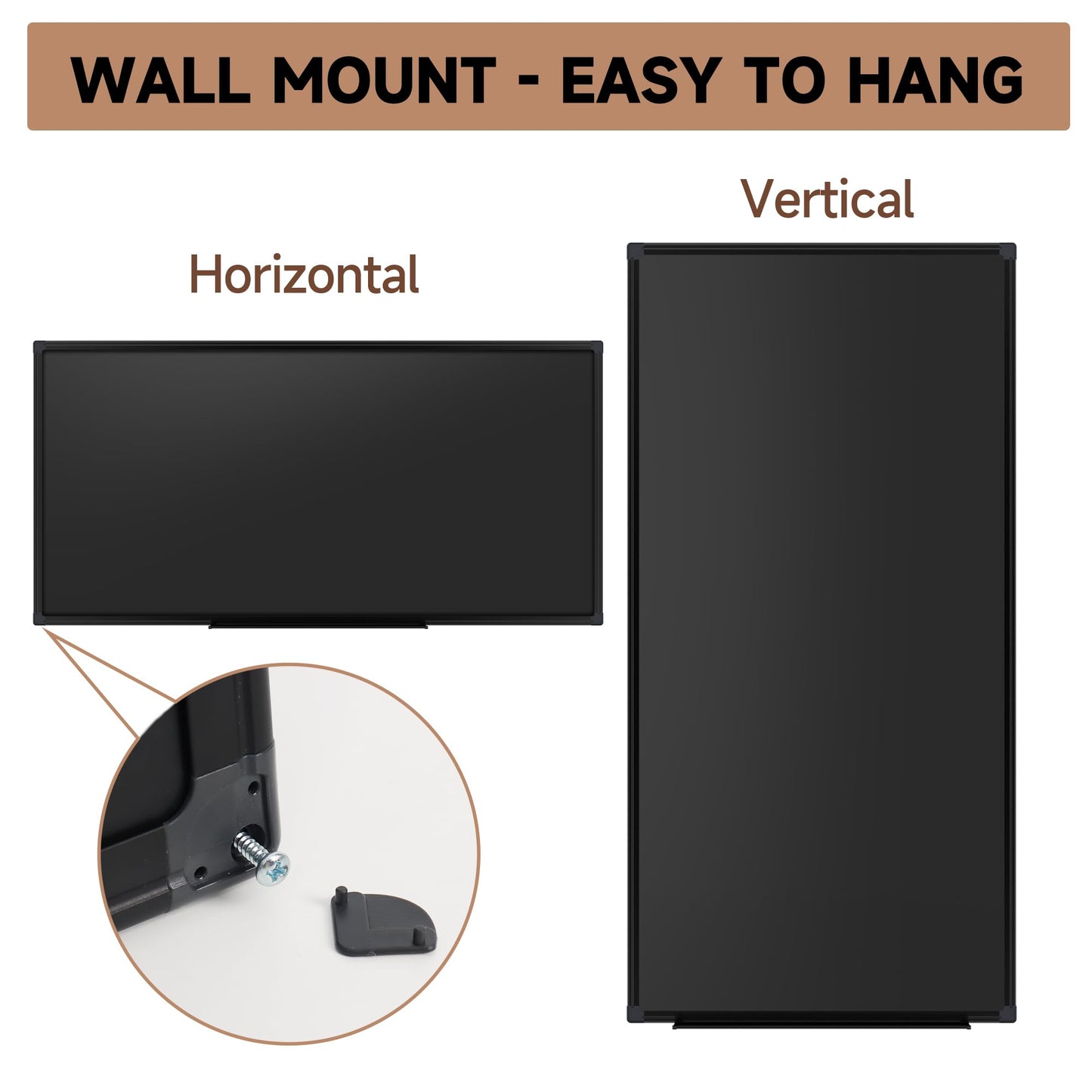 SELEAD Magnetic Chalkboard 48 x 24 Inches - Black Aluminum Frame Chalk Board Words Sign Wall Decor Plaque for Business, Menu, School, Office - Magnet Bulletin Display Board Pizarra