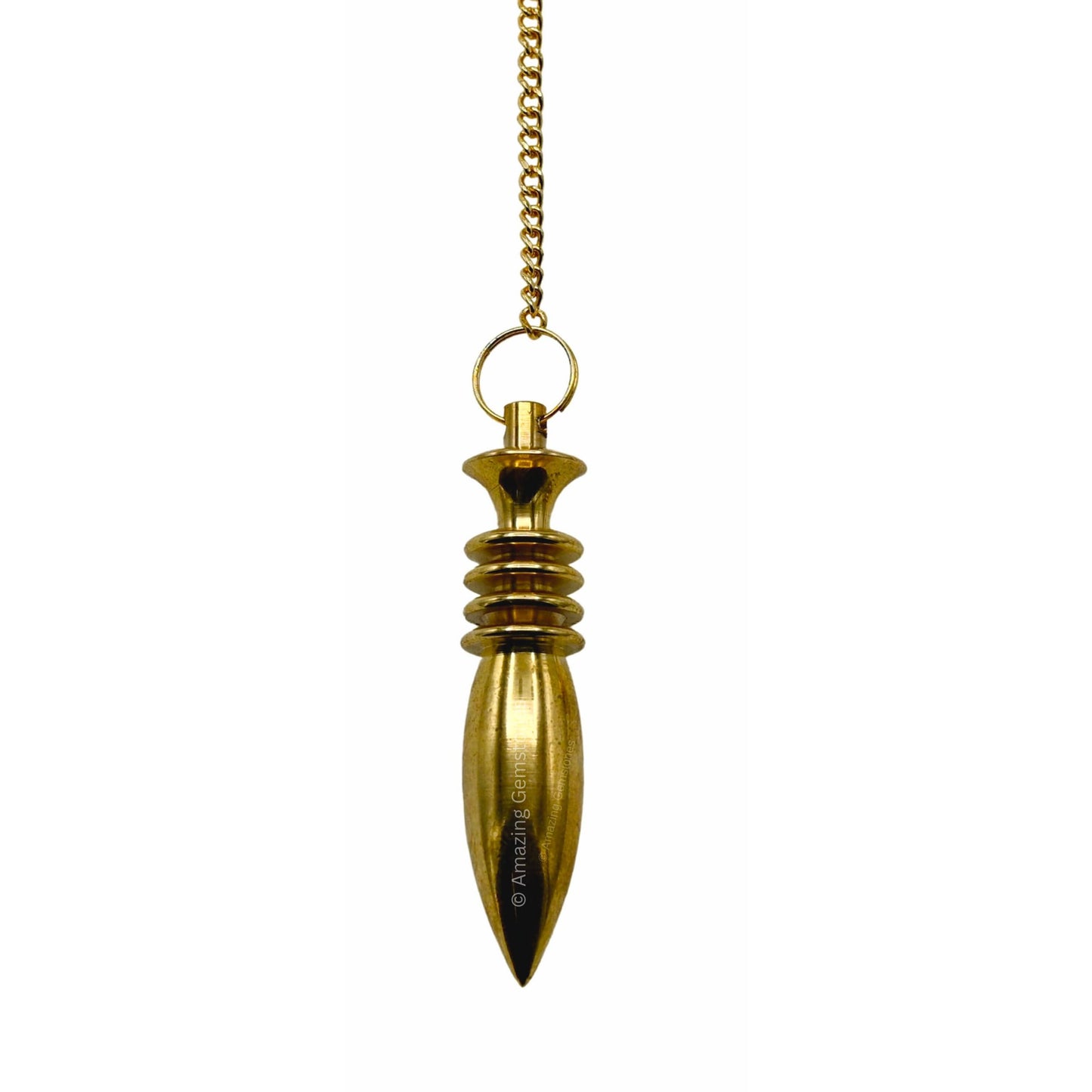 Amazing Gemstone Healing Metal Pendulums for Divination, Gold 4 ISIS Ring Karnak Steel Copper Pendulum High Energy Pendulo de Bronce Pendulos de Mesa MP8