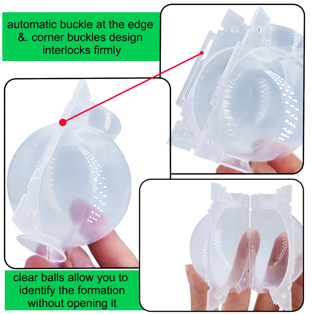 MIIIM 20 PCS Air Layering Propagation Kit with Zip Ties, Reusable Grafting Ball, Clear Air Layering Pods, Rooting Ball for Fast Propagation (Small)