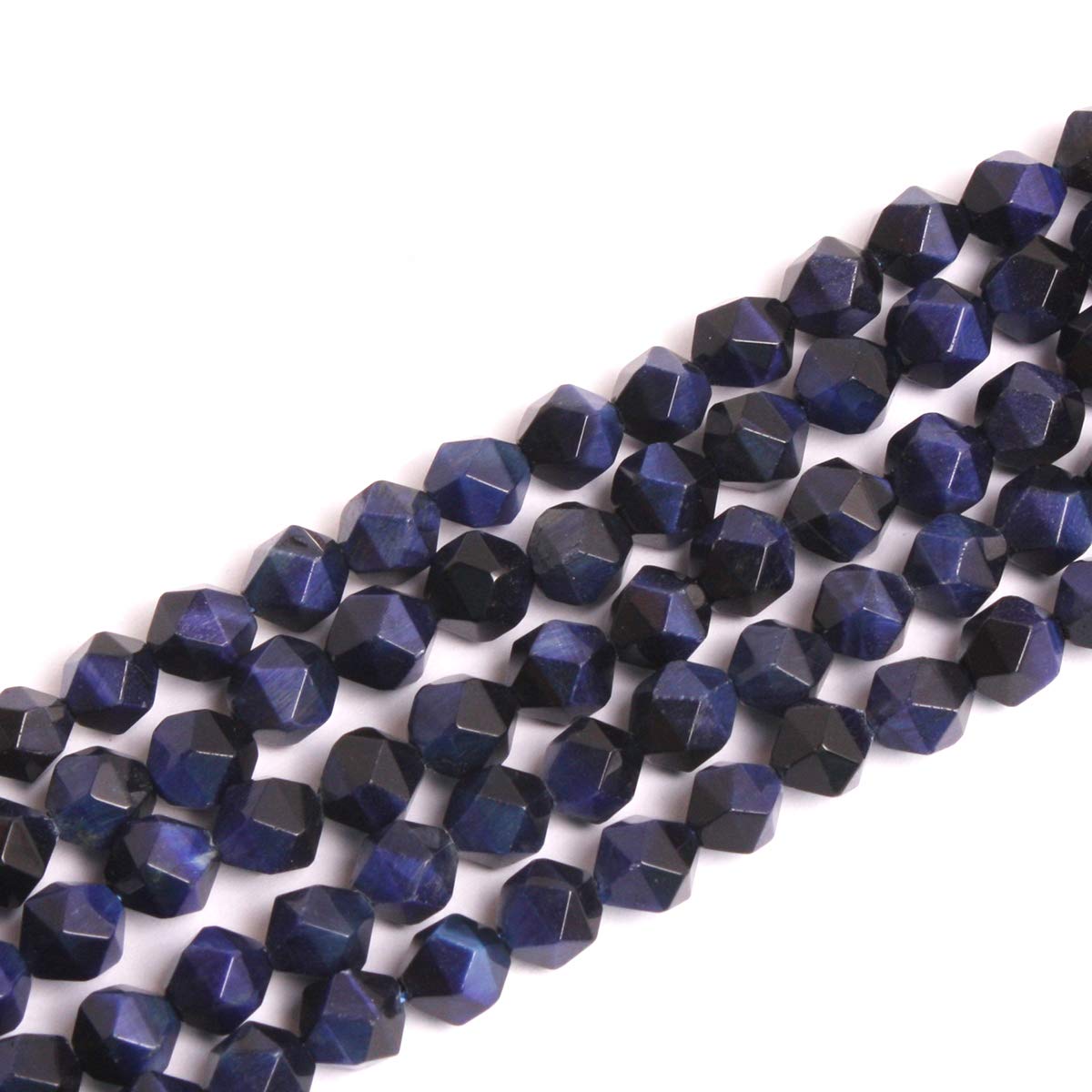 GEM-Inside 6mm Kyanite Gemstone Loose Beads Faceted Dyed Blue Cambay Crystal Energy Stone Power for Jewelry Making 15" (Blue Lapis, 8mm)