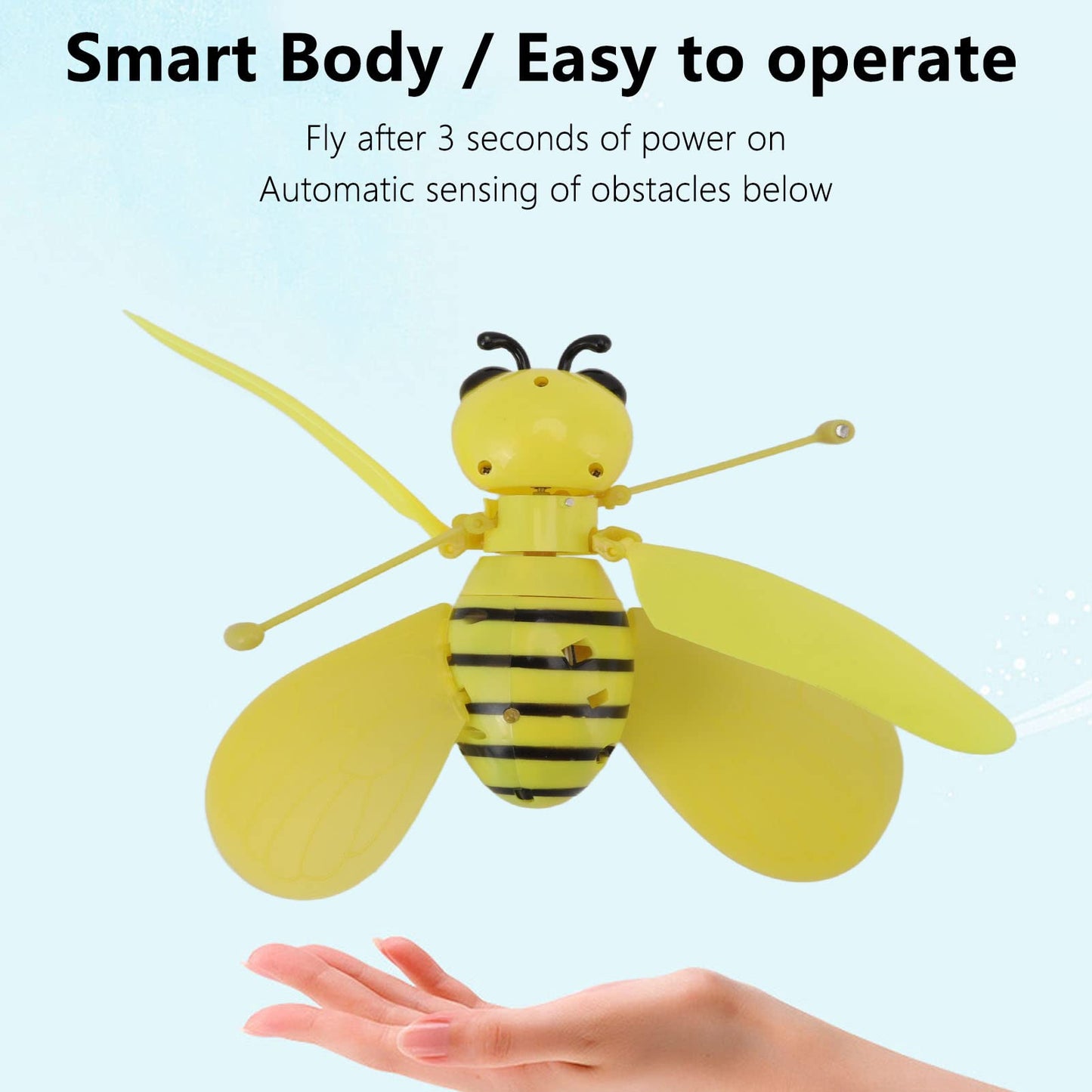 Flying Toys, Induction Flyings Toys, Cute Intelligent Induction Bee Shape Practical ABS, Flying Dolls, for Beginner for Outdoor