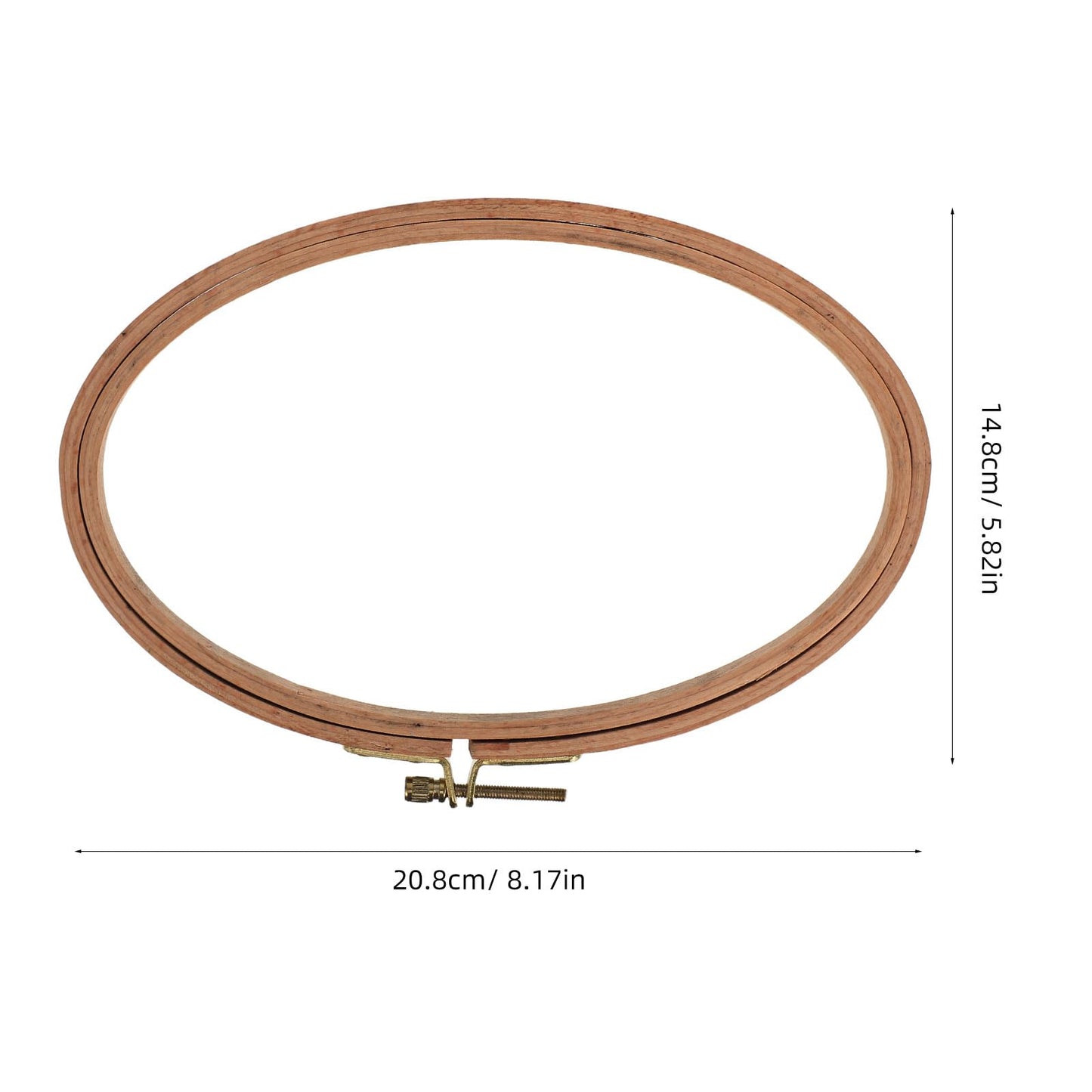 PLAFOPE Oval Wood Embroidery Hoop Large Frame for Cross Stitch and Needlework Spacious Craft for Detailed DIY Quilting and Decorative Home Art Display