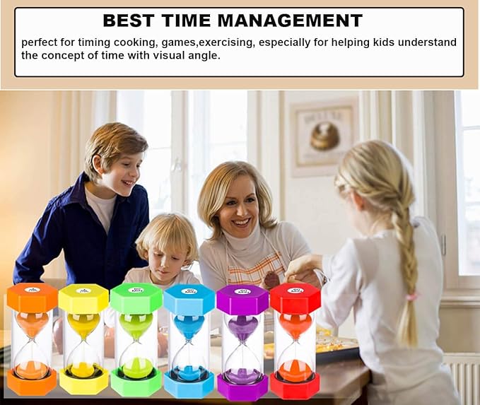 Sand Hourglass Timer 30 Minute: Plastic Sand Clock 30 Minutes, Small Purple Sand Watch 30 Min, Hour Glass Colorful Sandglass Timer for Kids, Games, Classroom, Kitchen, Decorative