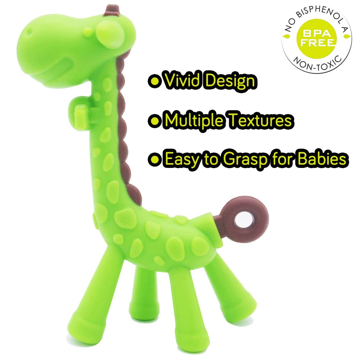 Medical-Grade Teething Toys for Babies 0-6 6-12 12-18 Months - Teethers with Baby Fruit Feeders and Baby Teethers - BPA Free/Freezer Free - Soft Textures for Infant and Toddlers (Green)