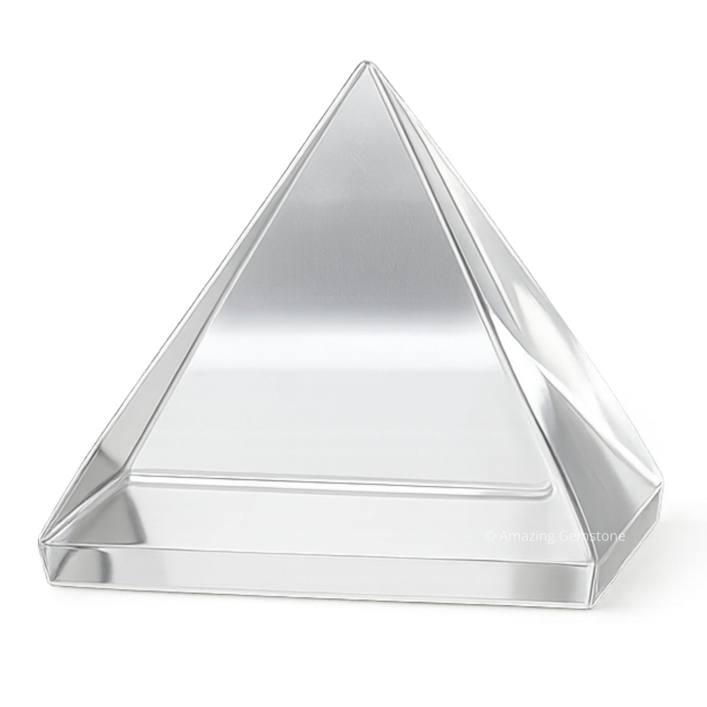 Amazing Gemstone Premium Clear Quartz Pyramid Crystal Healing Stones - 1" Great Pyramid Figurine of Natural Stone Pyramid for Meditation, Reiki, Chakra Balancing and Crystal Pyramids Grid