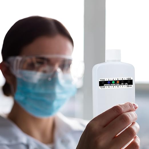 Urine Test Complete Kit Includes 2 Translucent Travel Portable Empty Bottles, 10 Adhesive Temperature Test Strips, Portable Travel Urine Test Bottle, Urine Test Kit