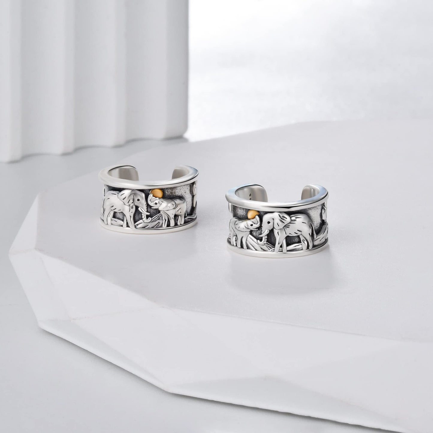 Ear Cuff 925 Sterling Silver Elephant Cuff Earrings Hypoallergenic Ear Cuffs Non Piercing Earring Cartilage Cuff Earring Elephant Clip On Cuff Earring for Women