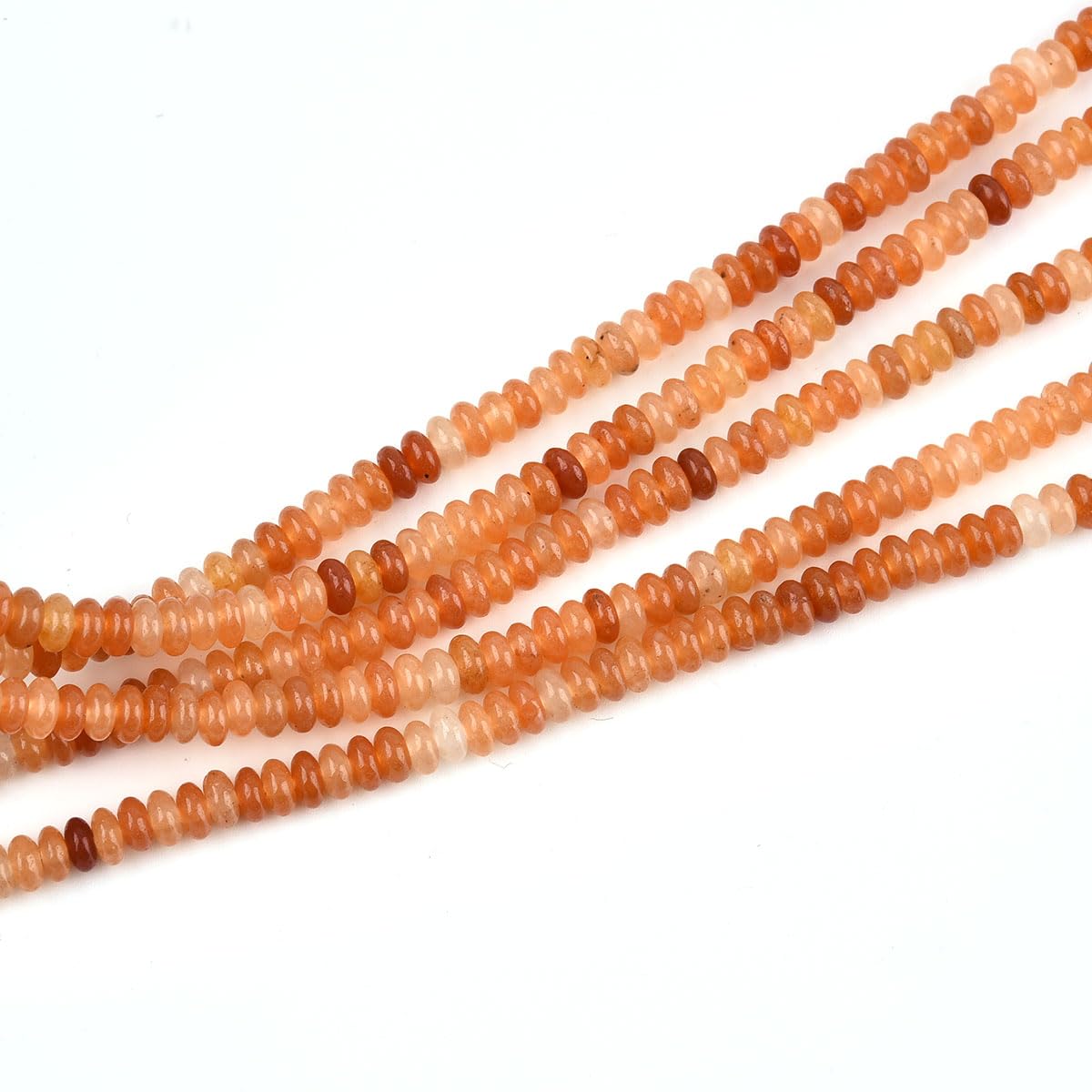 165pcs 4x2mm Natural Red Aventurine Disk Rondelle Spacer Stone Semi Precious Gemstone Loose Beads for Jewelry Making 15 Inch