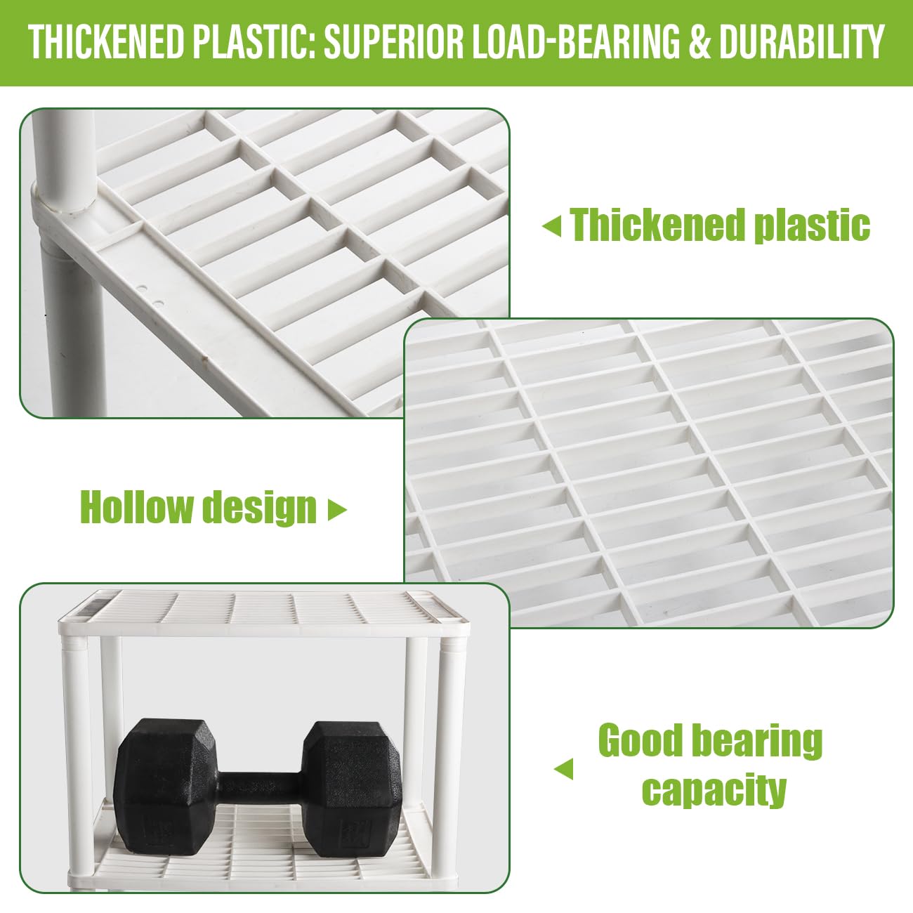 BTPLASTIK Plastic Plant Stand, Universal Plant Seedling Tray Organizer - with Ventilated Mesh, for Indoor/Outdoor Gardening, Durable Plant Pot Holder