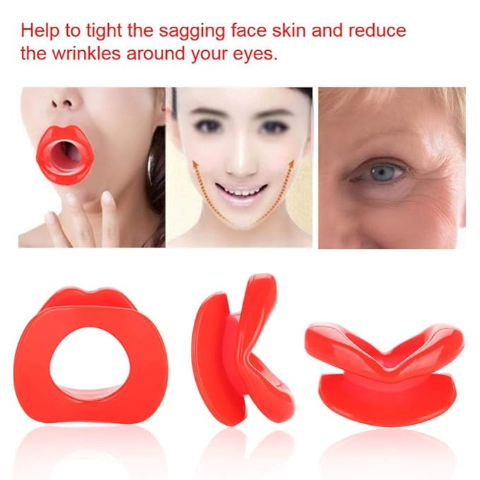 ZJchao Lip Trainer, Face Slim Exerciser Muscle Lips Trainer Tightener Silicone Face Lifting Lip Exerciser Mouth Muscle Tightening Tool Face Exercise Lips Trainer Face Beauty Tools for