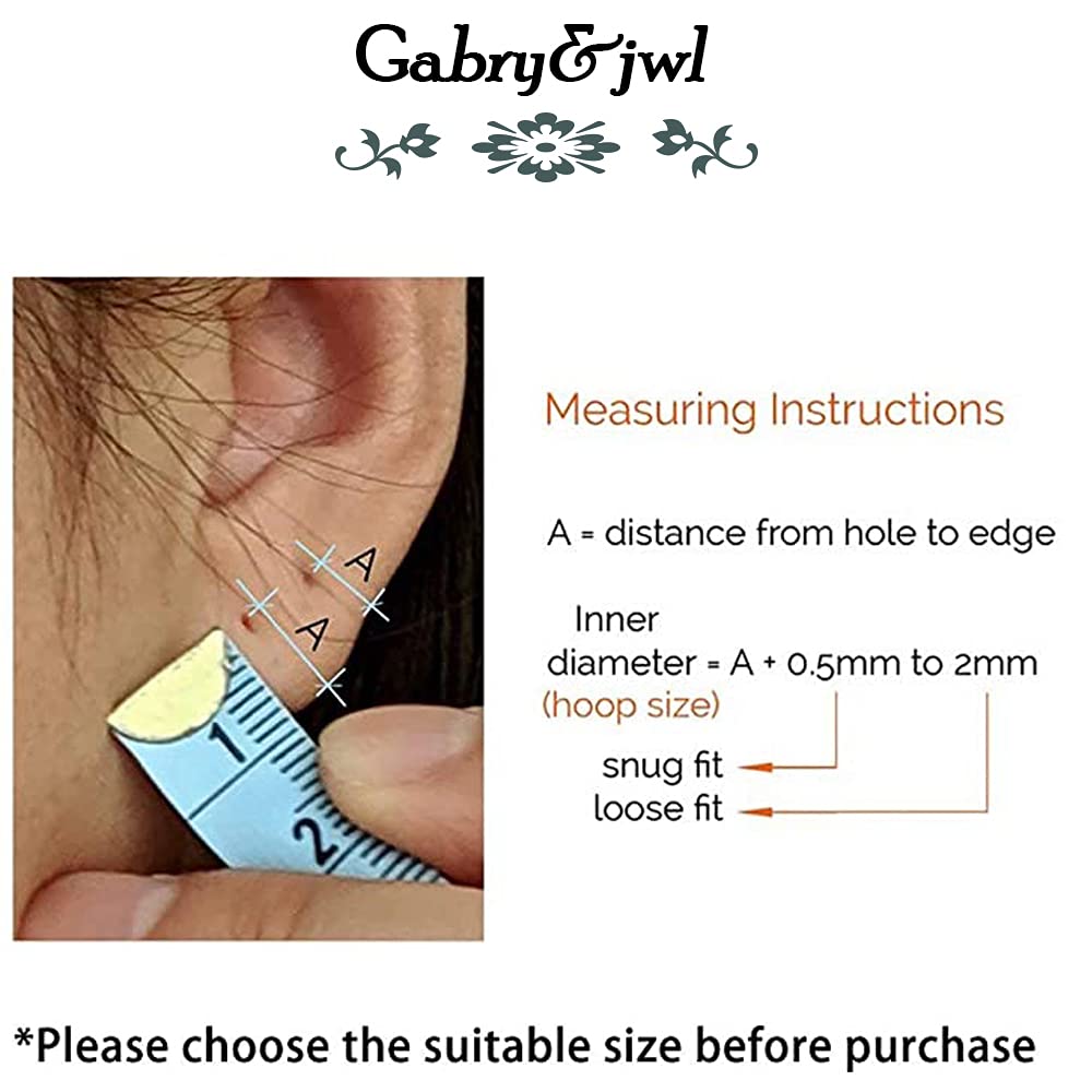 316L Surgical Stainless Steel Huggie Hoop Earrings 6mm 8mm 10mm 12mm Black Hypoallergenic Earrings Hoop Cartilage Helix Lobes Hinged Sleeper Hoop Earrings For Men Women
