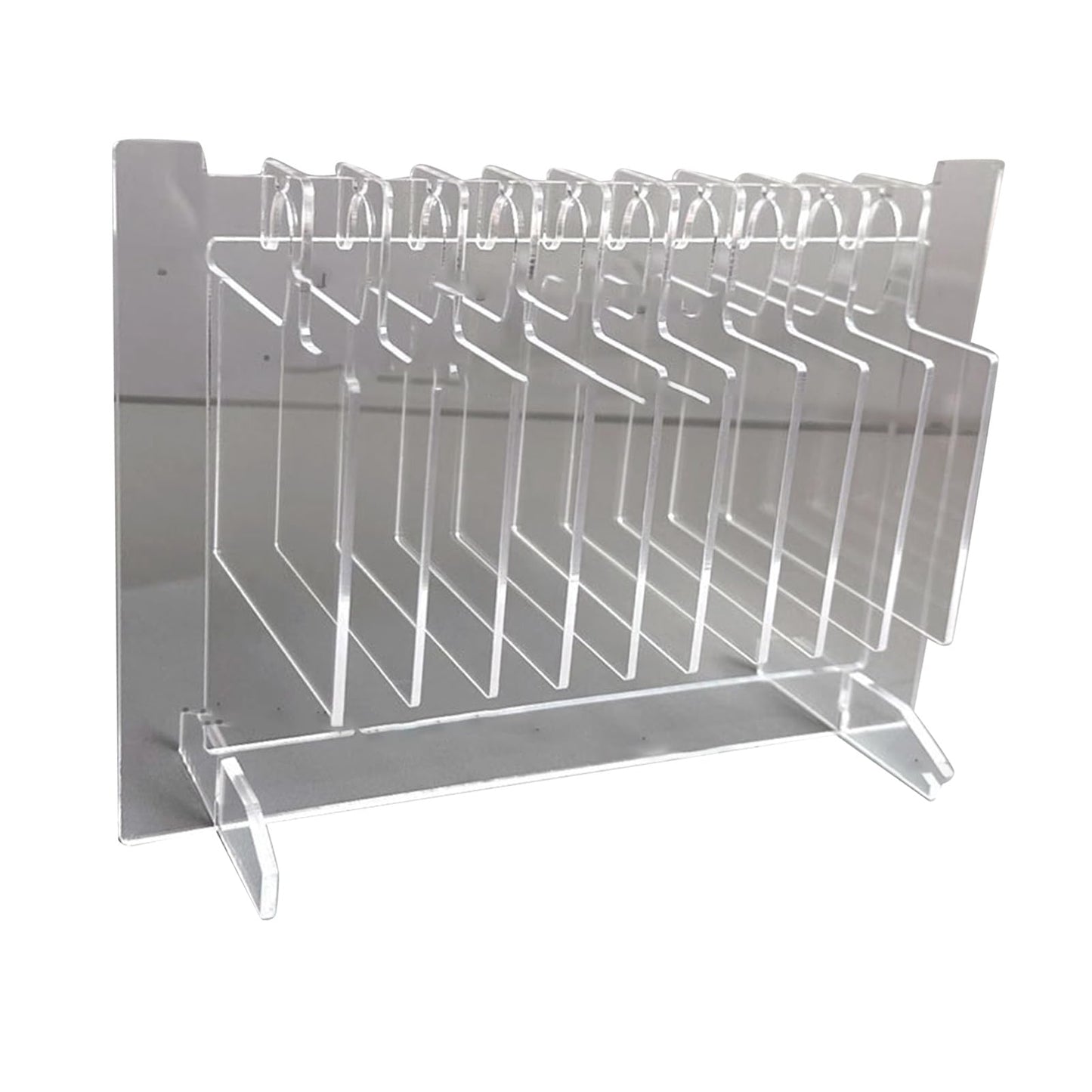 Hapivida Nail Art Display, Acrylic Hanging Transparent Nail Hanger Display Board Nail Sample Organizer Stand with 10pcs Hanger