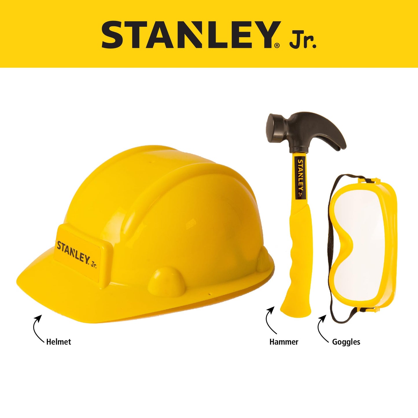Red Toolbox Stanley Jr. 3 Piece Pretend Play Toolset