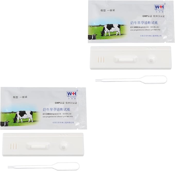 2Pcs Cow Pregnancy Test Paper High Precision Cattle Early Detection Strips Fast Results Vacuum-Packed for Safety and Health for Dairy Livestock