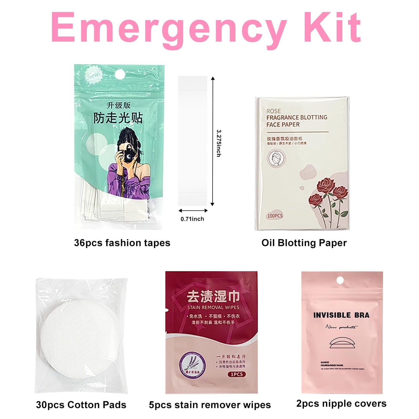 Wedding Emergency Kit for Bride with 30+ Wedding Essentials, Bridal Emergency Kit for Wedding Day, Wedding Survival Set (Style A)