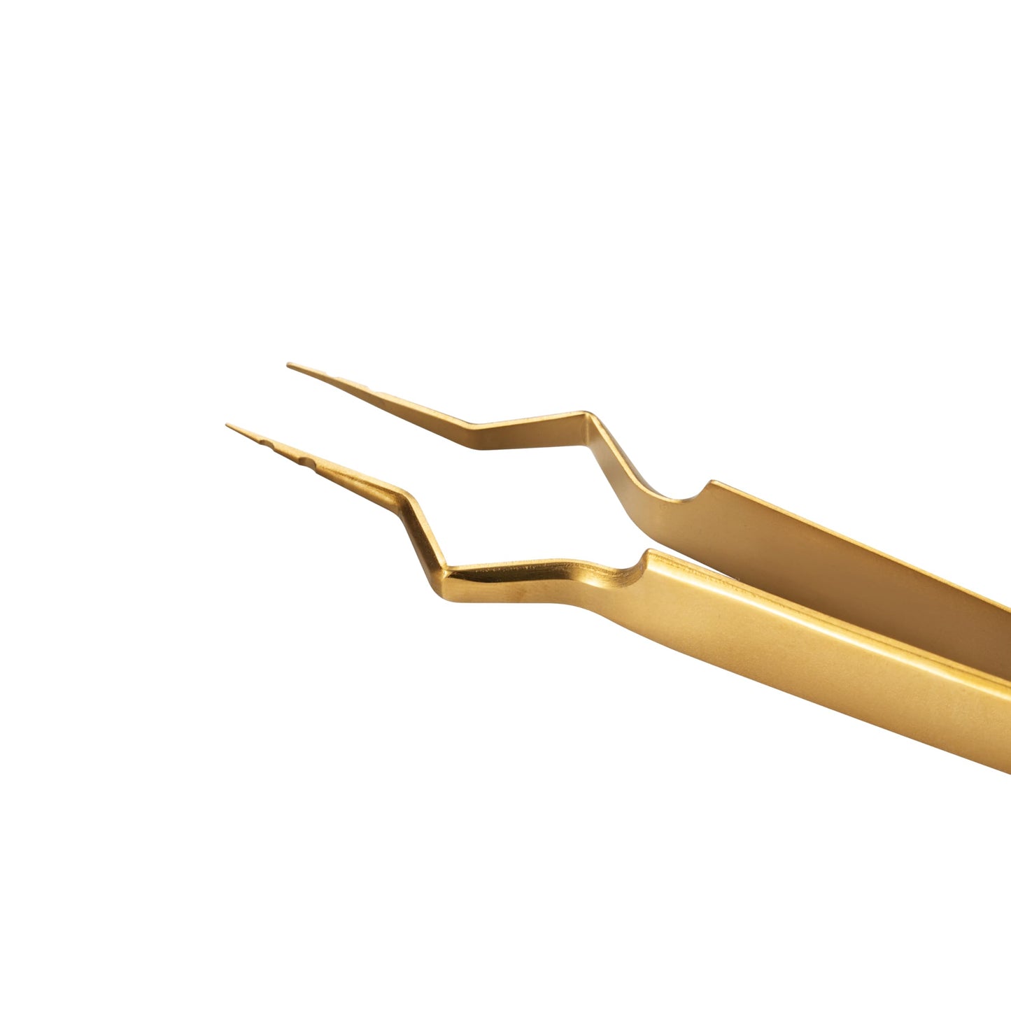 Ms.Queen Isolation Tweezers for Eyelash Extensions,V-Groove Design Precision Tips Isolation Eye Lash Tweezers,Easy to Use Application Tools for Lash Artist,Gold