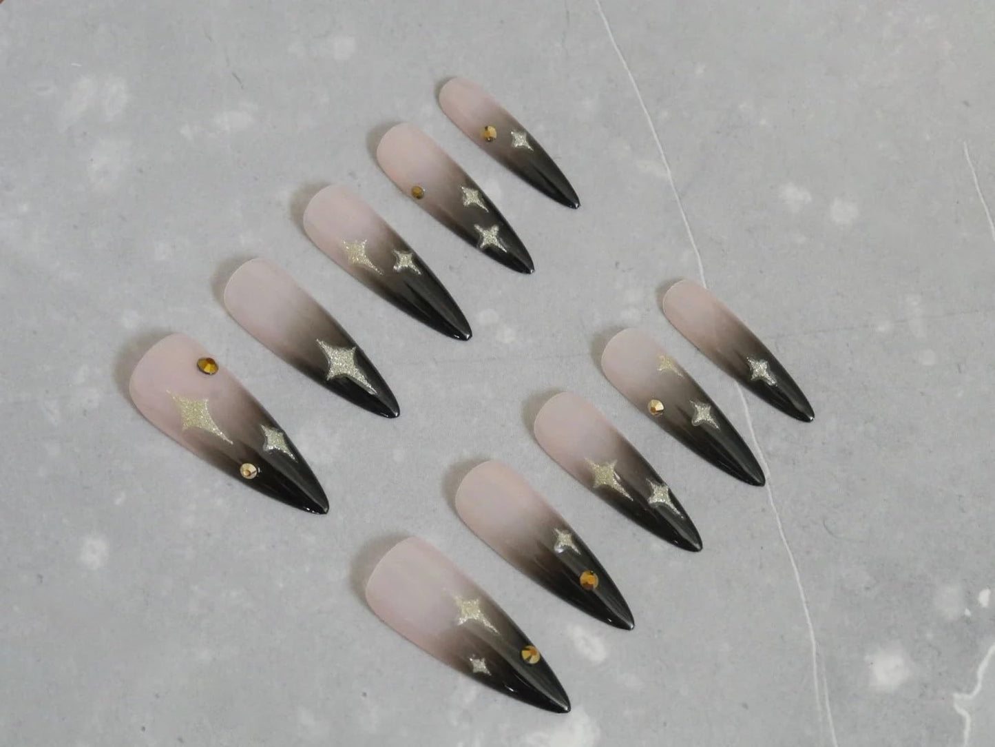 Twinkle Little Star Nail Stickers Premium Metallic Stars Stickers Peel Off Gold Stickers Chameleon Halo Glittery Quadrangular Star (5 Sheets)
