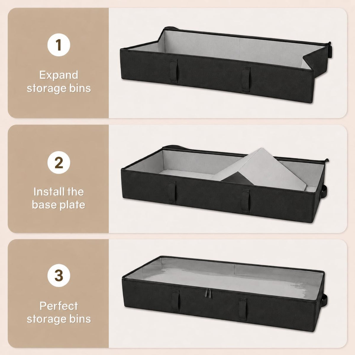 Side Supported Under Bed Storage Containers (2 Count)