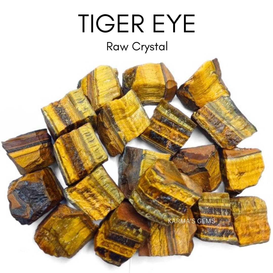 Crystals, Rocks, Jade, Crystals and Healing Stones, Witchcraft Supplies, Healing Crystals, Stones, Healing Stones, Rock Collection, Agate, Raw Stones (Tiger Eye, 2 Pcs)