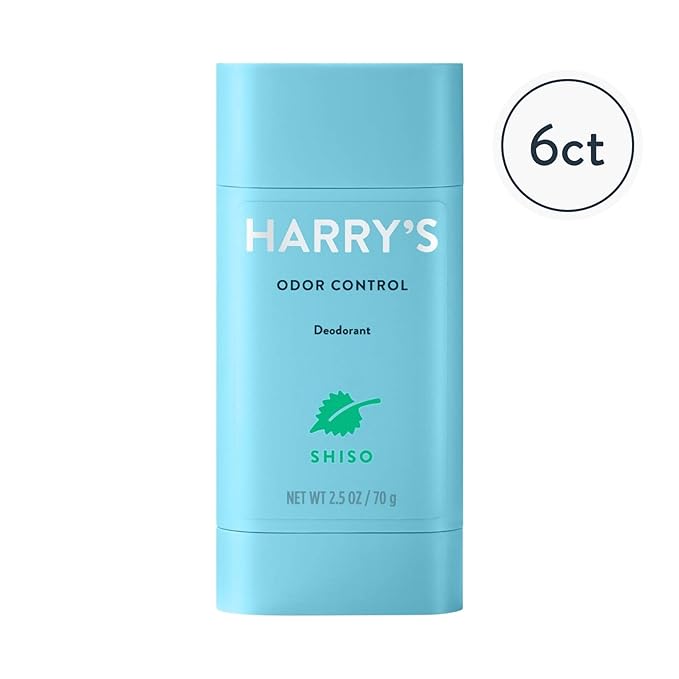 Harry's Men's Odor Control Deodorant, Aluminum Free, Shiso, 6 Count