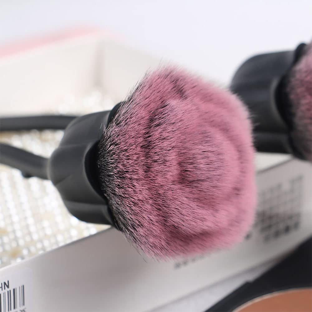 2pcs Nail Dust Brushes, Nail Art Dust Powder Remover, Large Rose Soft Nail Clean Up Art Brushes Makeup Blush Brushes for Powder Cosmetic Manicure Brush Nail Art Tools
