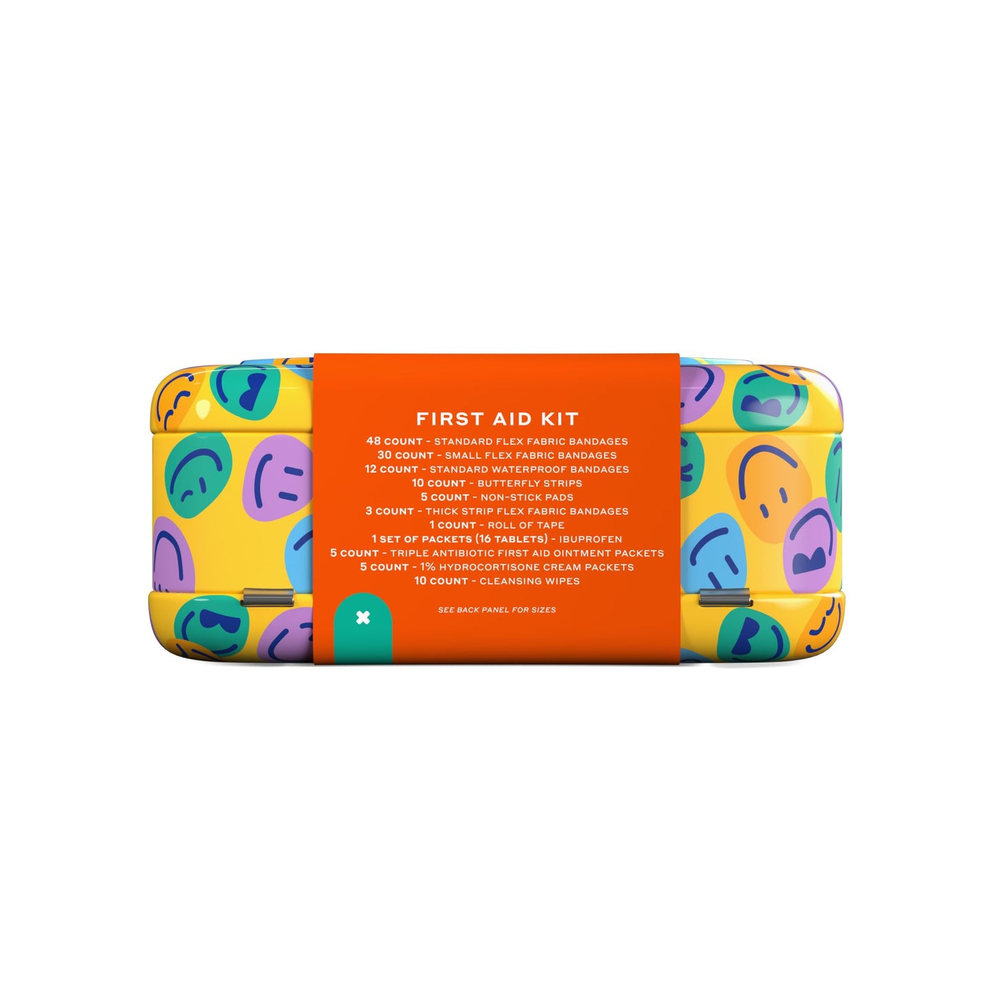 Welly First Aid Kit - Bravery Badges in Flexible Fabric and Waterproof, Tape and Non-Stick Pads, Butterfly Strips, Singe Use Ointments Triple Antibiotic and Hydrocortisone, and Ibuprofen - 130 Count