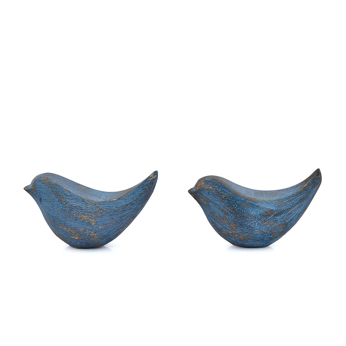 BHAVATU Statues Acacia Wood Bird Figurines | Rustic Farmhouse Decor, Office Accent Elegant Woodland Home Accent Tabletop Decor & Gift (4.5" x 2" x 2.5")