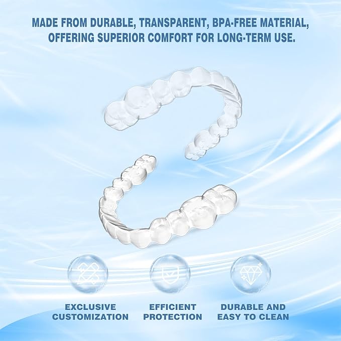 Custom Night Guard for Bruxism, Teeth Grinding– Bite Mouth Guard for Nighttime Clenching – Suitable for Adults and Kids