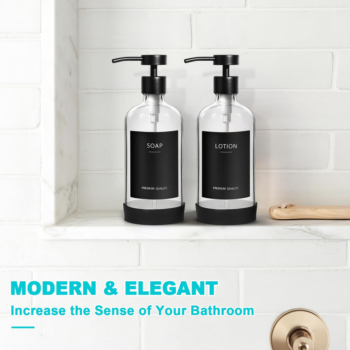 Clear Soap Dispenser 2 Pack (16.9 Fl Oz)