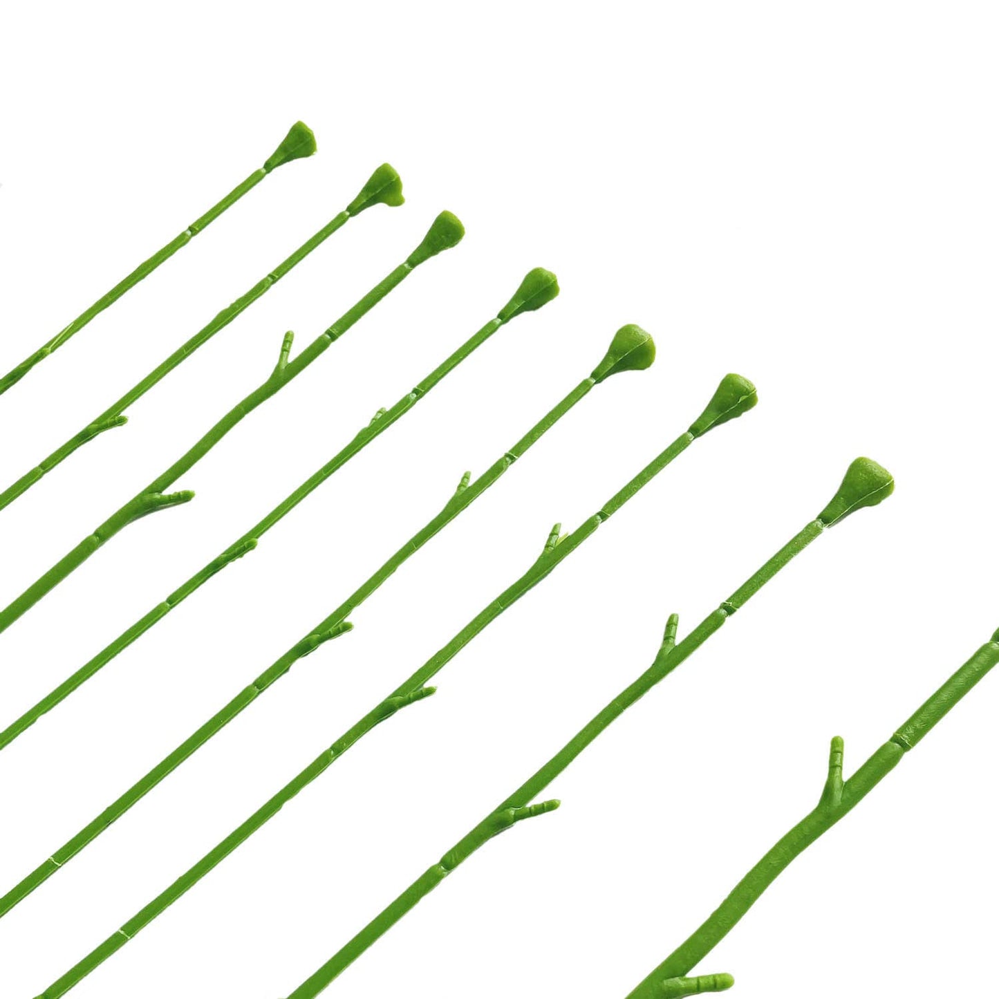 Yesok 100Pcs Floral Wire Stem Plastic Artificial Flower Floral Green Stem Wire DIY Craft Bouquet Making Floral Arrangement Tools