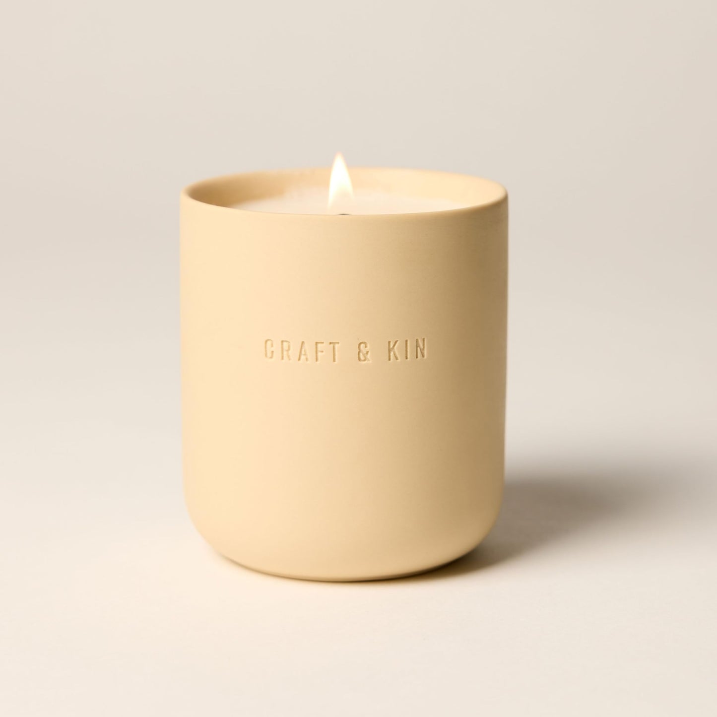 Craft & Kin Scented Candles | Soy Blend with Cotton Wick | Long-Lasting Holiday Candle, 40-Hour Burn | Ceramic Jar, Perfect & Winter Candles Home Scent (10 oz, Neroli & Jasmine)