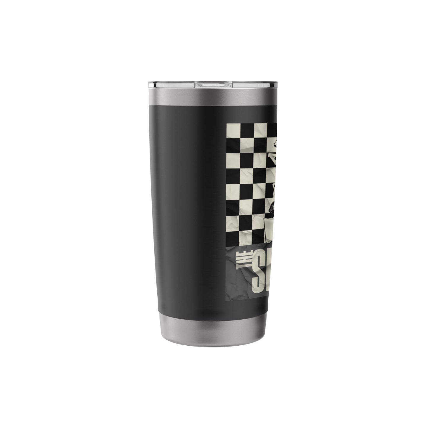 Anti-Racist Ska Punk 2-Tone Chess Checked OI Rude Boy Stainless Steel Insulated Tumbler