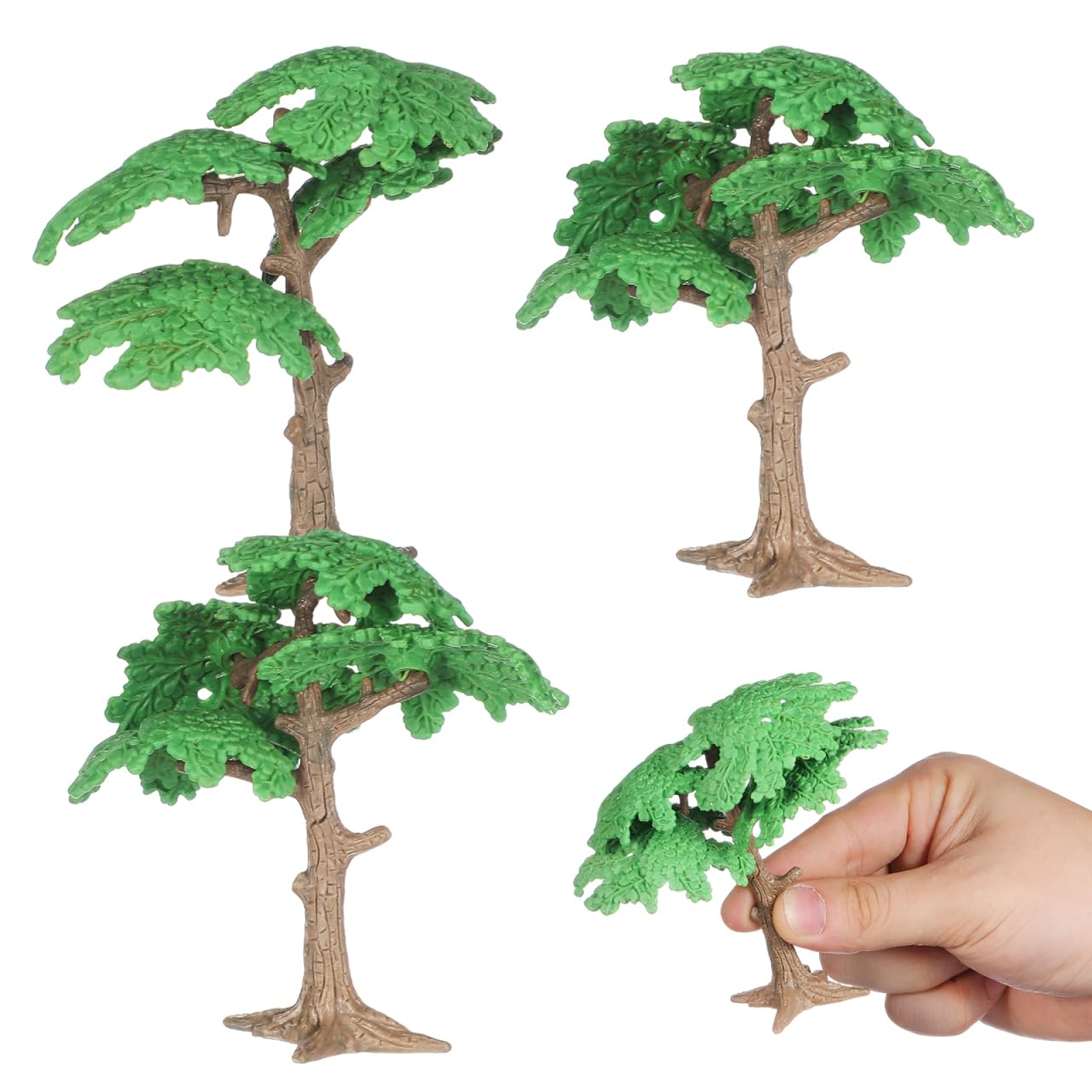 NUOBESTY Model Trees, 3pcs Mini Pine Tree Cypress Model Train Scenery Architecture Trees Fake Trees Model Diorama Tree for Landscape, Sand Table, Dollhouse Decor