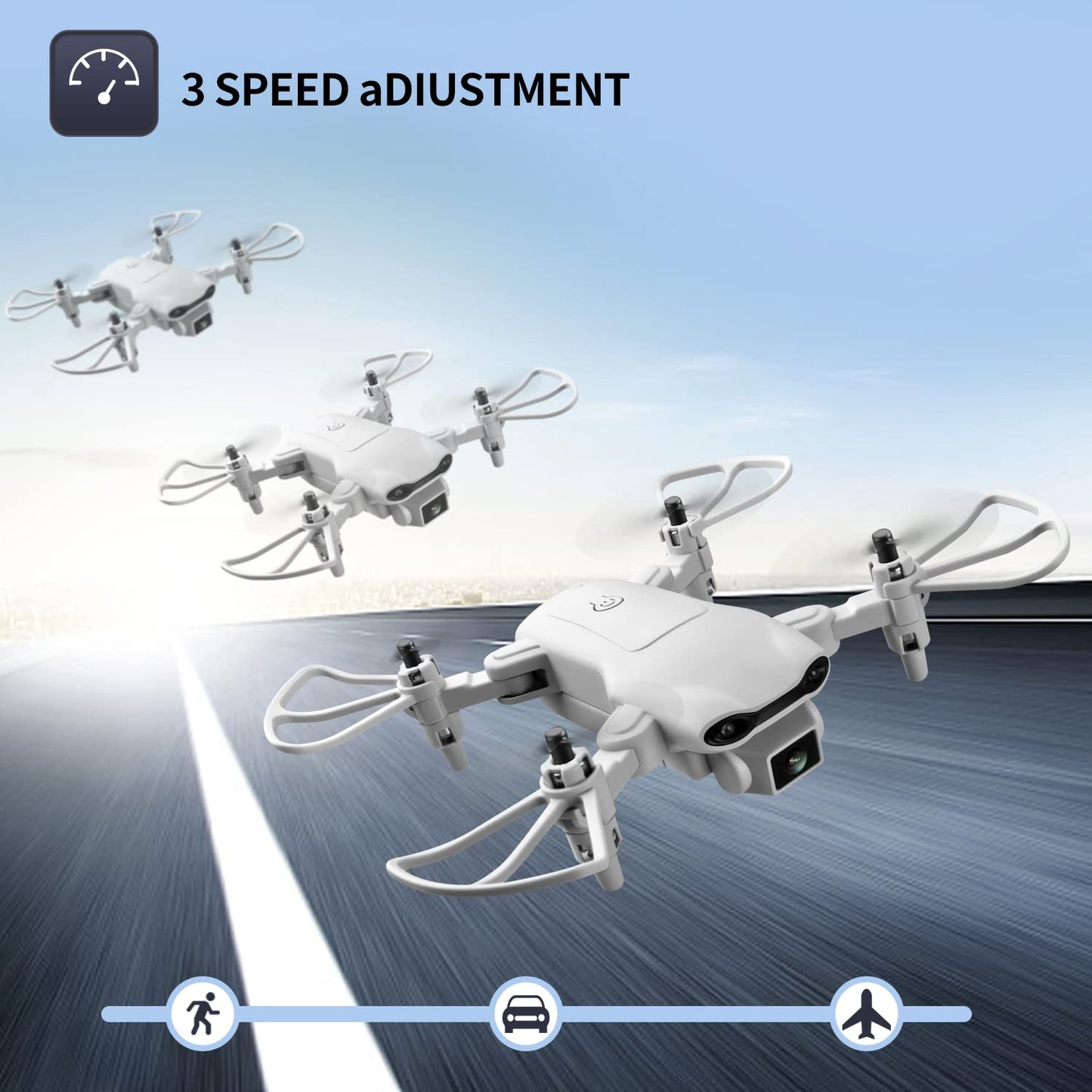 4DV9 Mini Drone with 1080P HD Camera for Kids Live Video RC Quadcopter for Adults Beginners Toys Gifts,Altitude Hold, Waypoints Functions,One Key Start,3D Flips,3 Batteries,Gray