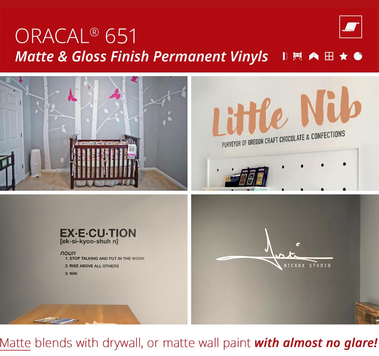 ORACAL 651 Matte Black Vinyl Durable Roll Easy to Weed Permanent Adhesive Craft Vinyl for Plotting Machines, Decals & DIY Projects 24" x 30ft + Transfer Tape 12" x 24"