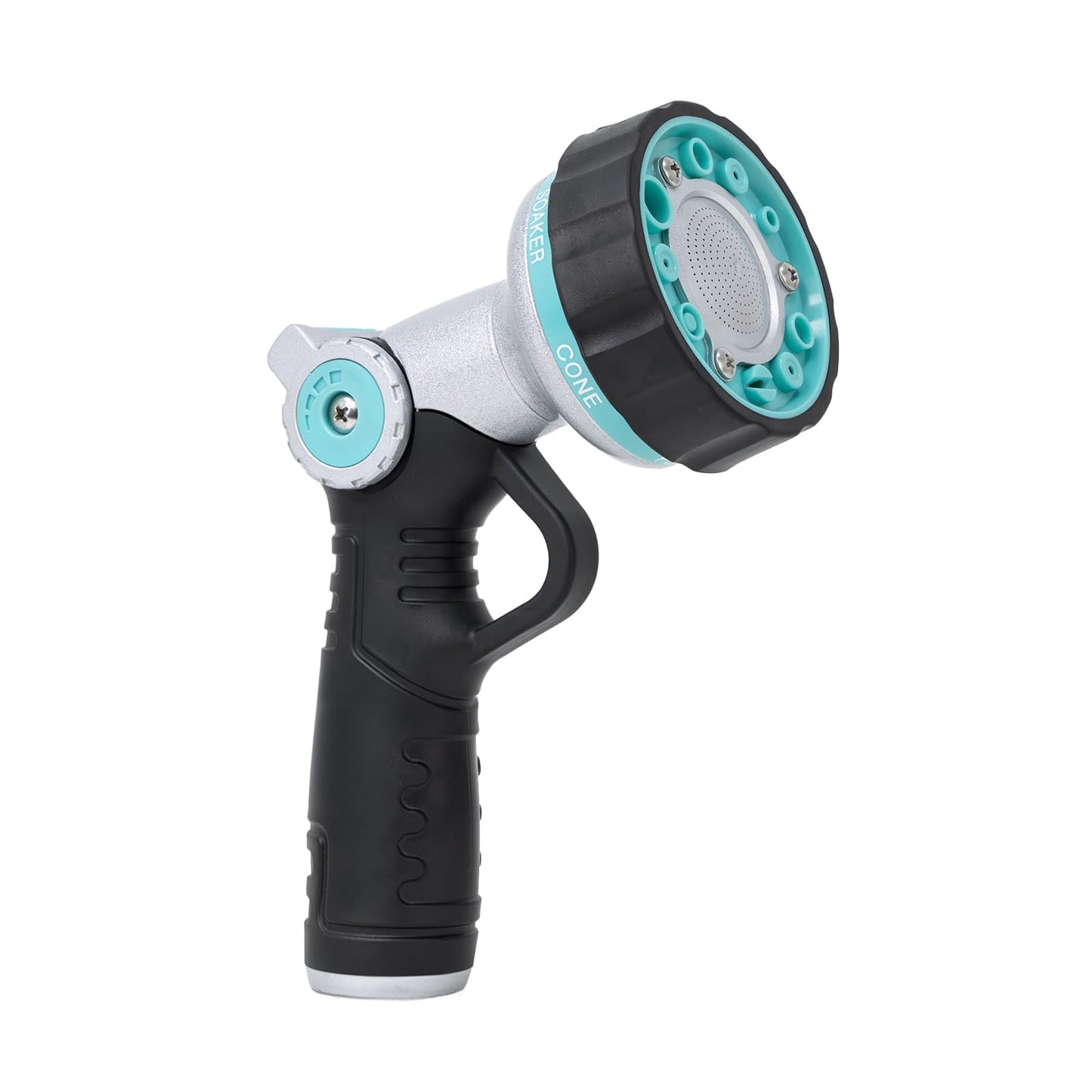 Garden Hose Nozzle Heavy Duty, 6 Adjustable Spray Patterns, Water Sprayer Nozzle with Thumb Control & Soaker Mode, Slip Resistant Hose Sprayer Nozzle for Watering Lawn, Car Wash, Pet Cleaning & Patio