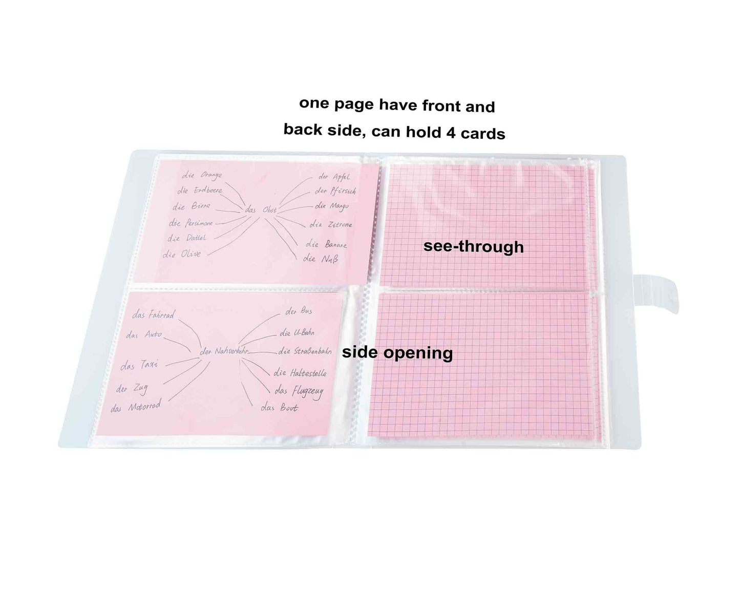 YOAVIP 4x6 Index Cards Clear Plastic Holder Organizer Pouches Book Binder 40 Page Hold 160 Cards 2 Pack