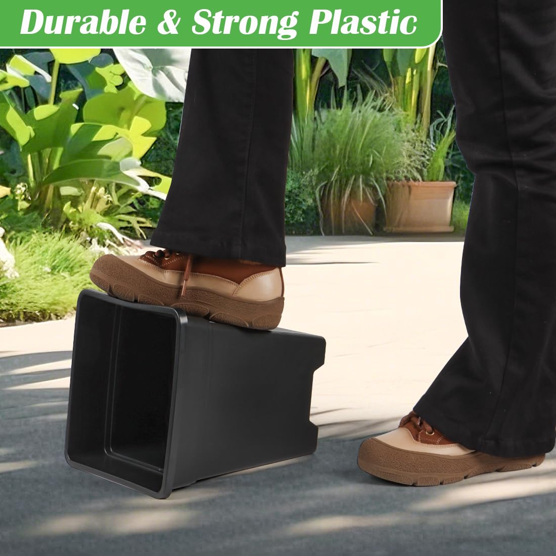 BTPLASTIK 9 Inch Square Planters for Indoor Plants, 8 Pack Large Plastic Plant Pot with Drainage & Saucer, 3 Gallon Modern Decorative Thick Outdoor Garden Container for Potted Plants