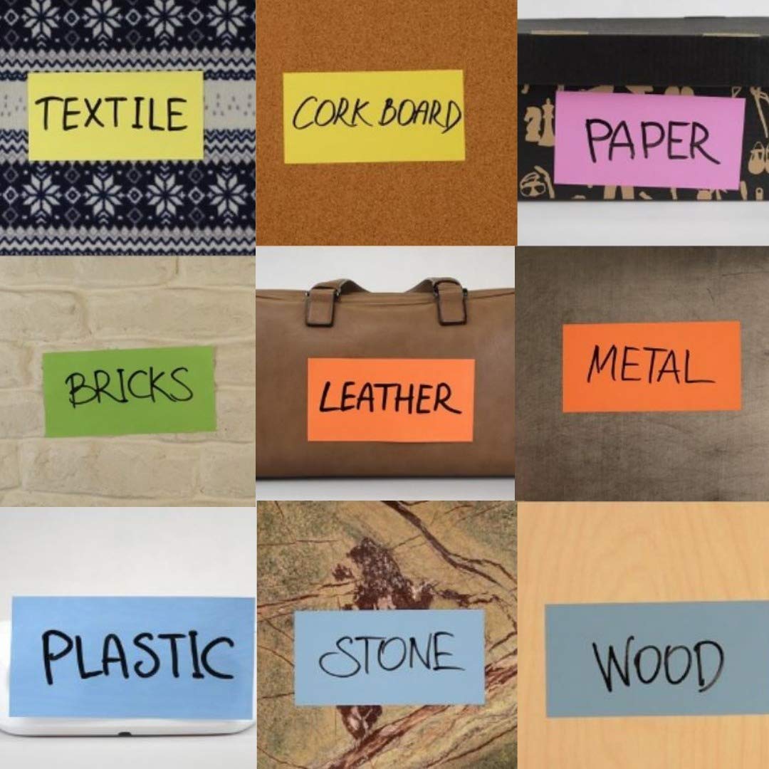 Self-Stick Notes 4x4 inch | Sticks to Any Surface Without Glue | Reusable White Dry Erase | 5 Pack, 500 Sheets (Assorted Colors, 4x4 inches)
