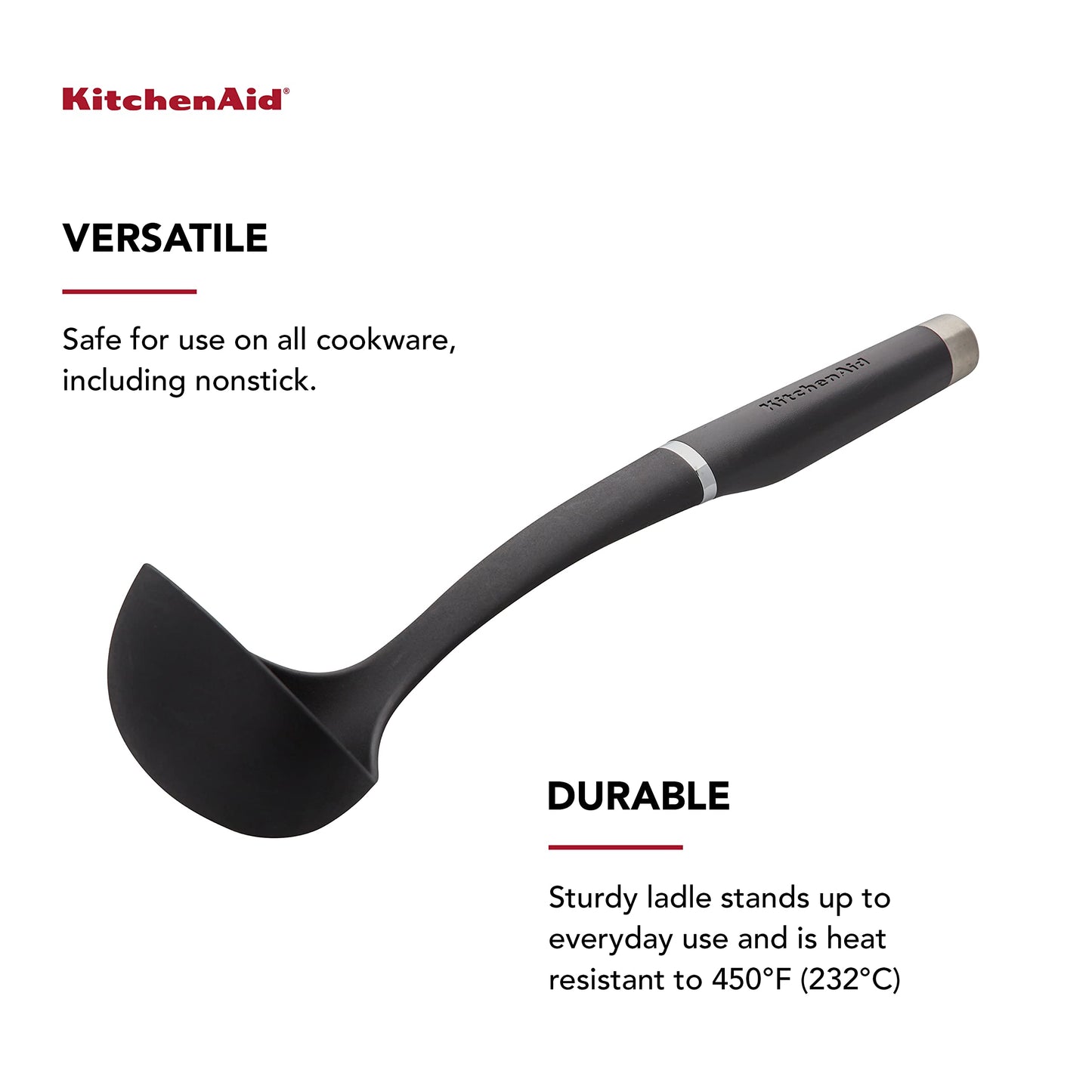 KitchenAid KO006OHOBA Gourmet Nylon Ladle,Black