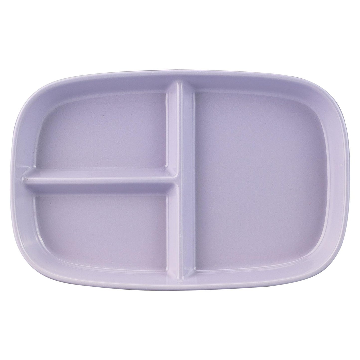 MDZF SWEET HOME Portion Control Plate for Weight Loss, Ceramic Divided Plates with 3 Compartments for Adults and Kids, Dishwasher and Microwave Safe (Purple)