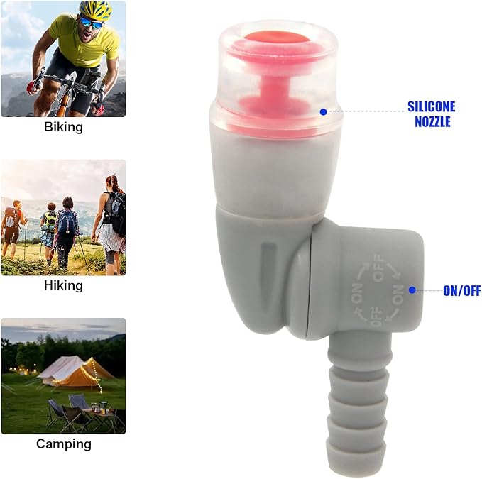 Hydration Bags Bite Valve Mouthpiece Replacement for Cross Country Bladder Bag Detachable Universal Manual Switch for Any Hydration Pack System