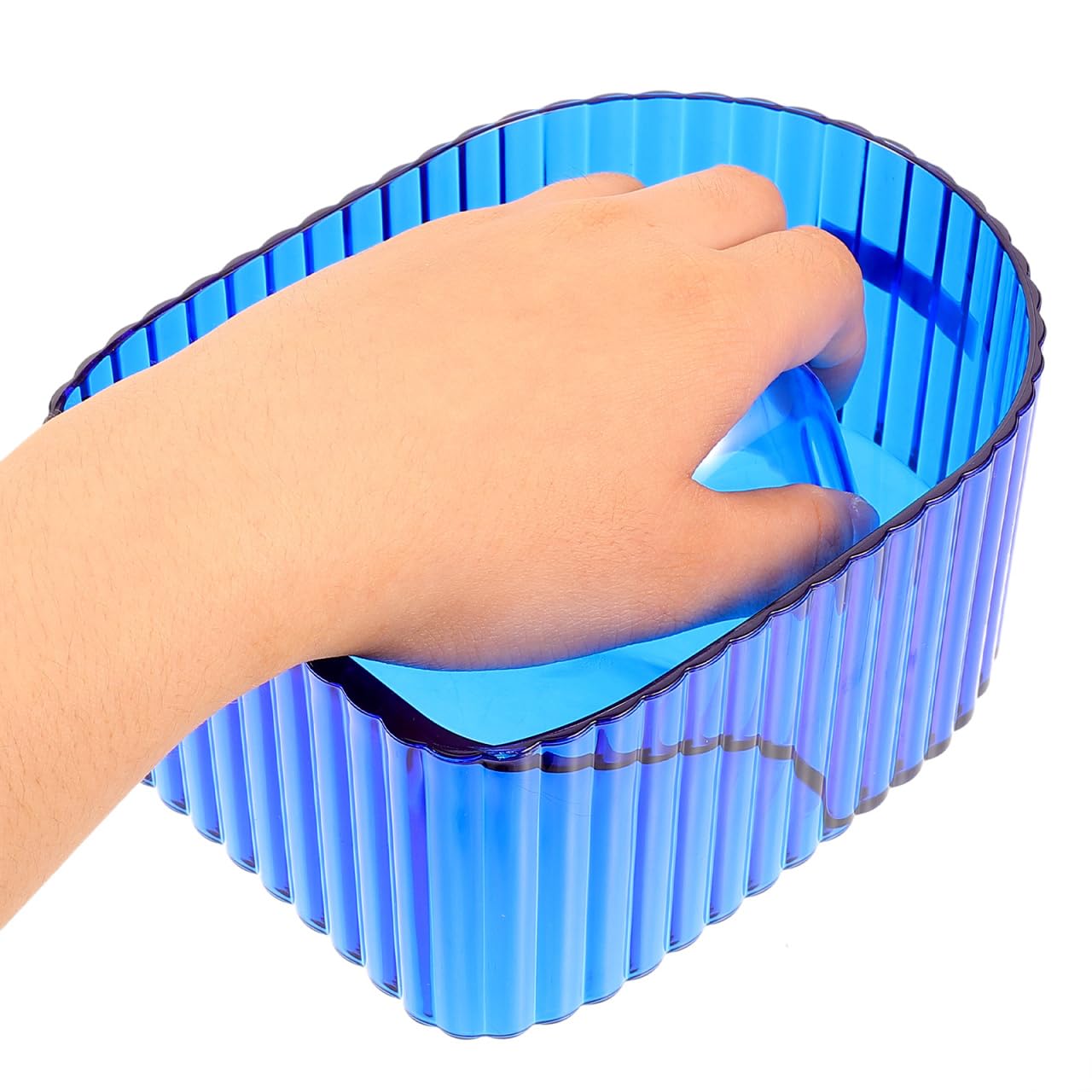 minkissy Manicure Soaking Bowl for Acrylic Nails Nail Polish Soak off Container Hand Soak Bowl 5.51X4.33X2.36 Inches Clear Nail Art Tool for Salon and Home Use