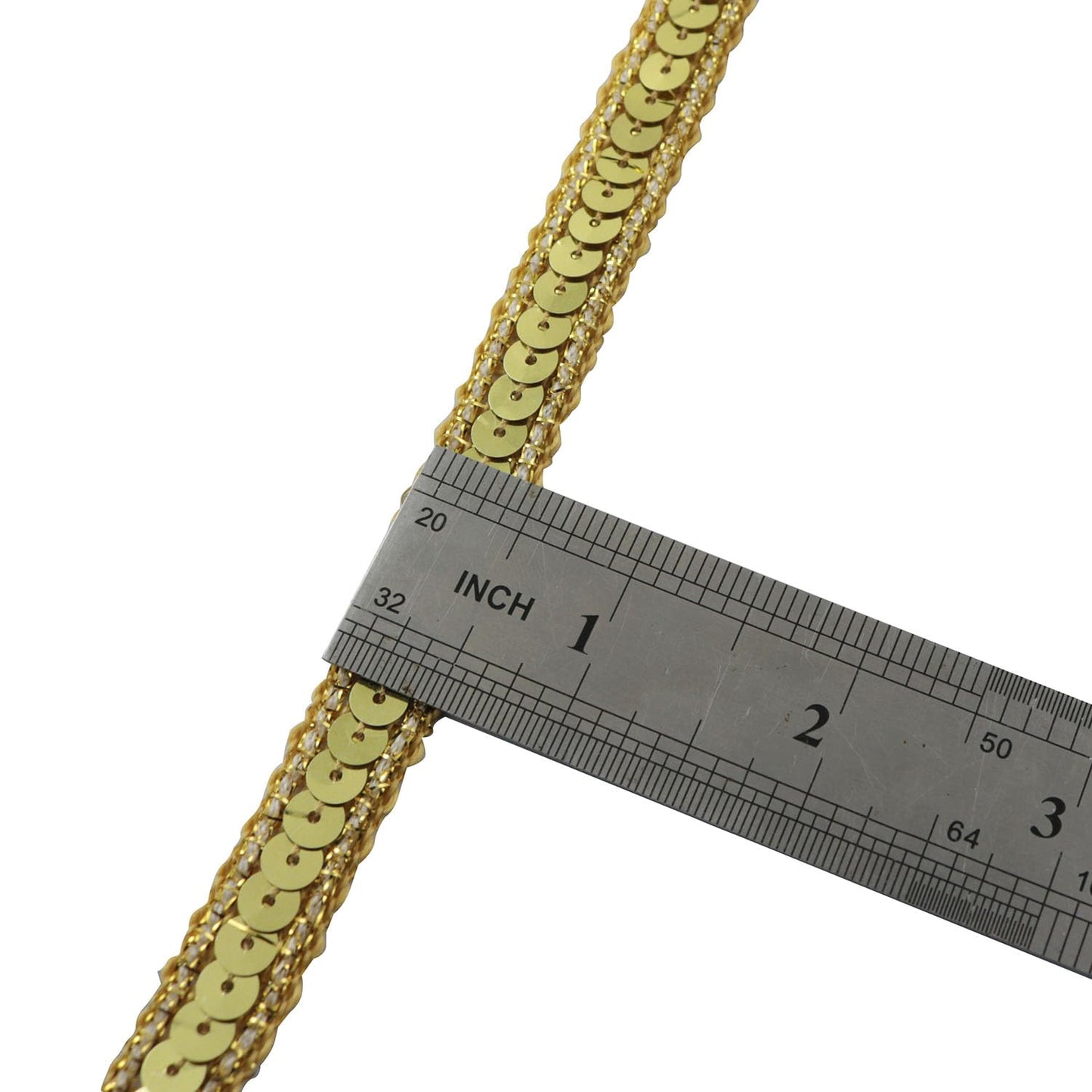 XGNG 1 Roll 10 Yards Gold Sequin Lace Trim Ribbon Sequined Satin Ribbon Braided Trim DIY Dance Costume Accessories for Sewing Projects Handbags Scrapbooking