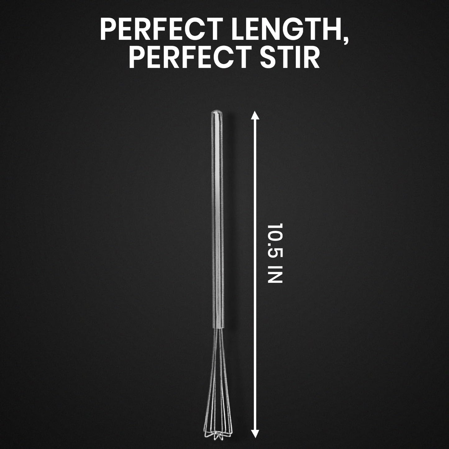 Rattleware 10.25" Long-Handle Silver Espresso Whisk - Perfect Coffee Distribution, Stainless-Steel Triangular Design, Ideal for Commercial & Home Use